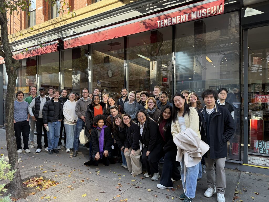 Students visit the Tenement Museum with the class.